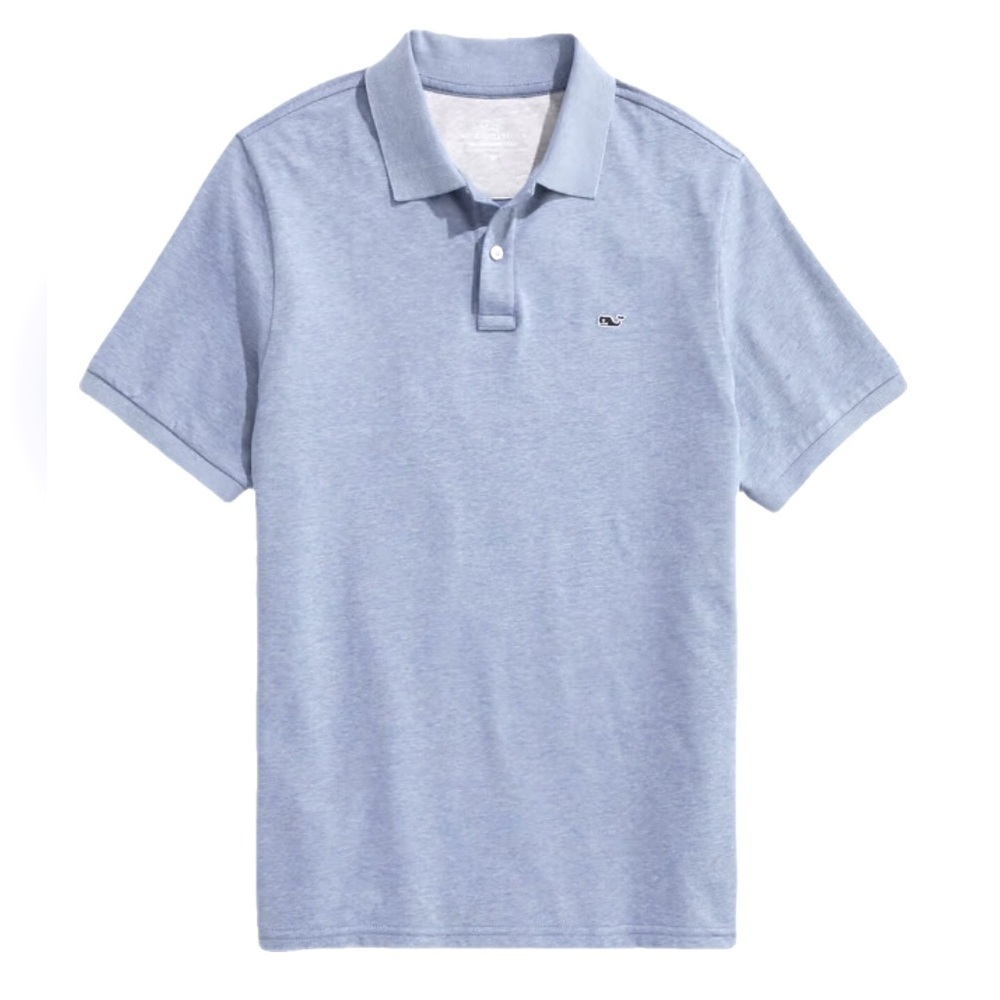 Vineyard Vines Egartown Polo Shirt Mens Large Blue Whale Logo